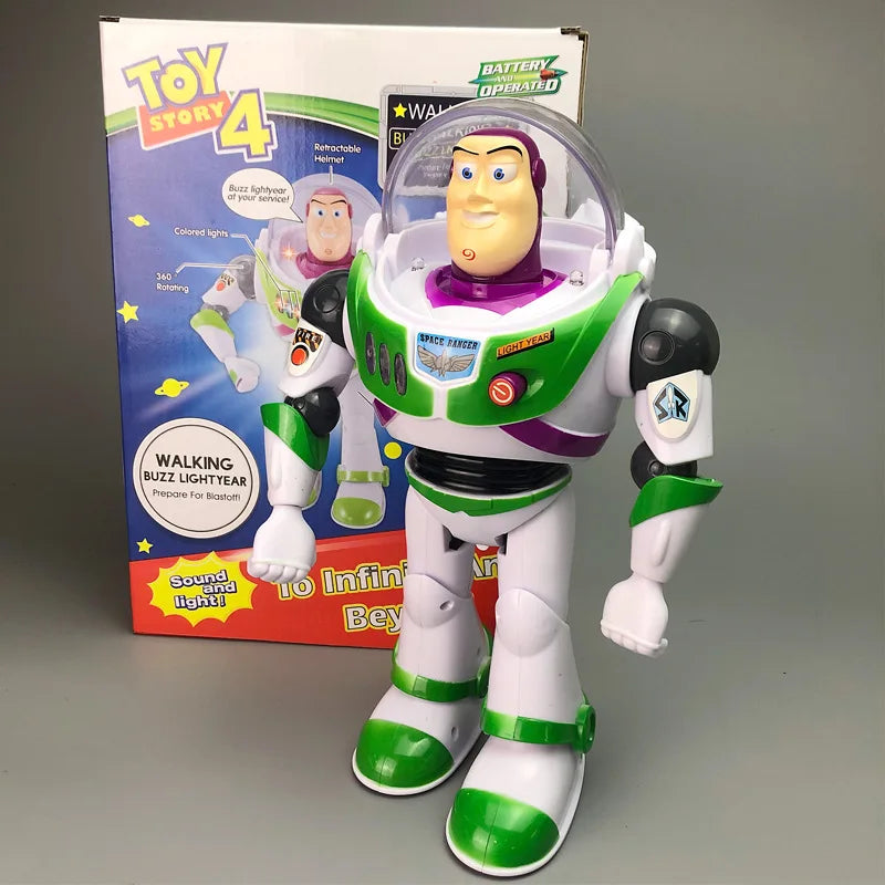 Disney 33cm Pixar Toy Story 4 Buzz Lightyear Talking Action Figures Cloth Body Model Doll Limited Collection Ornament Toys Gift