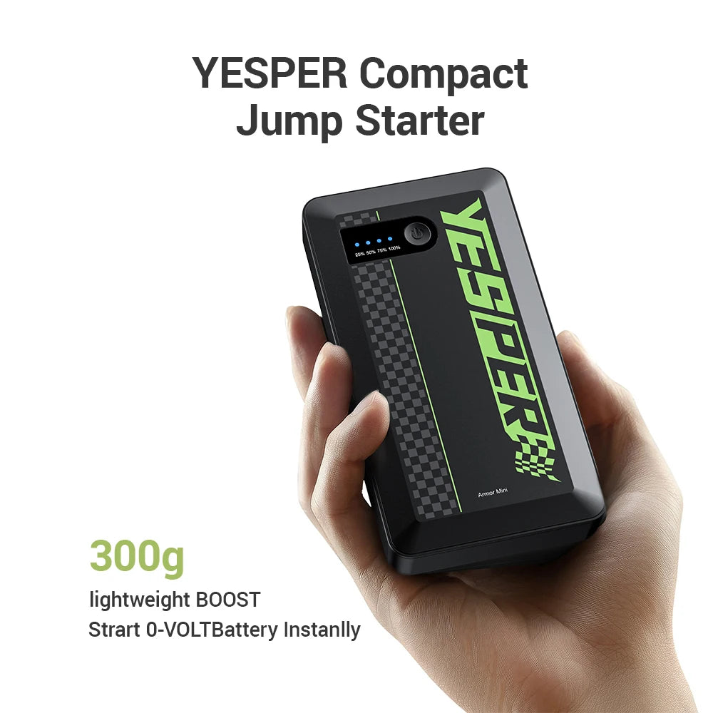 YESPER Car Battery Jump Box ,1200A Portable Car Charger Battery Jump Start All Weight 0.70lbs Jump Pack For Automotive Batteries