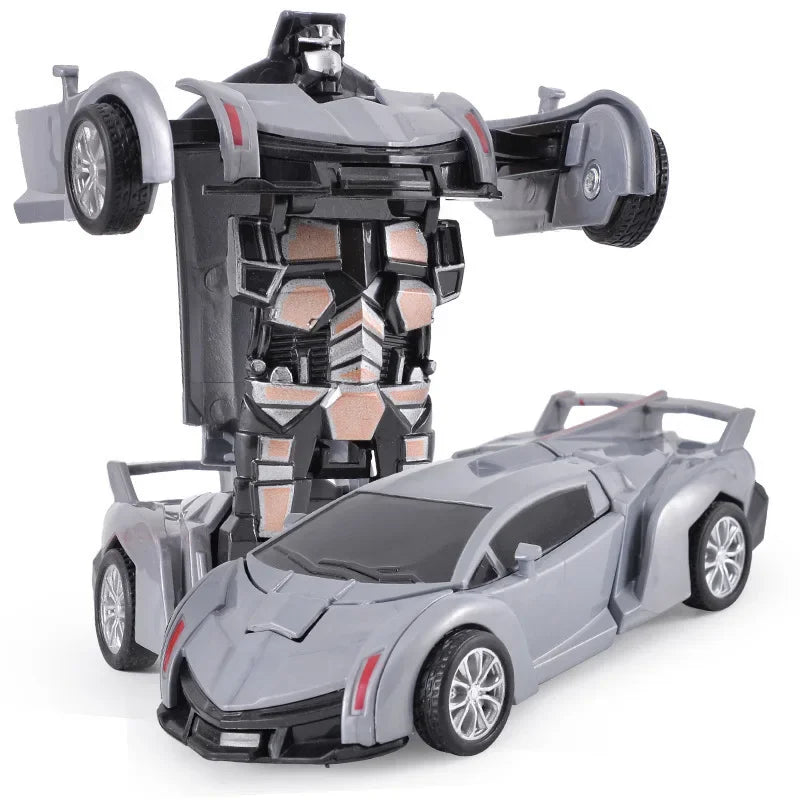 Shape-shifting toy car inertial impact one-button shape-shifting boy puzzle collision shape-shifting Autobot robot