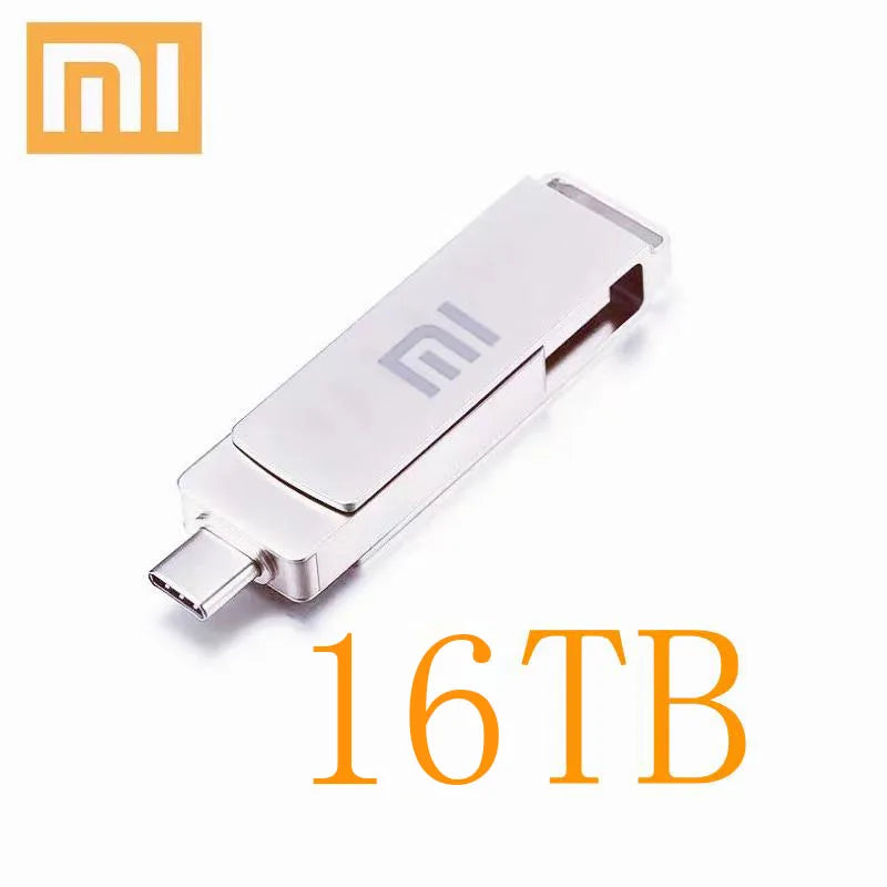 Xiaomi 16TB USB 3.0 Flash Drive 8TB Type-C U Disk High-Speed Pen Drive U Flash Drive Portable SSD 1TB 2TB for Laptop Computer