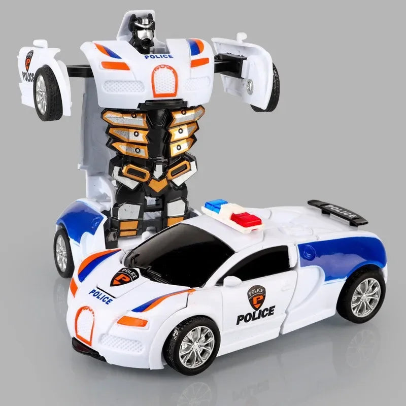 Shape-shifting toy car inertial impact one-button shape-shifting boy puzzle collision shape-shifting Autobot robot