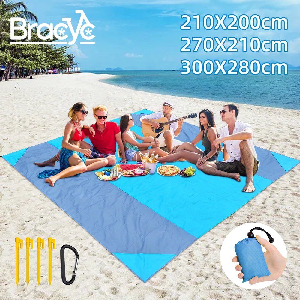 Waterproof Beach Mat Extra Large Outdoor Camping Mat Blanket Folding Sand Free Pocket Mattress Portable Lightweight Picnic Mat