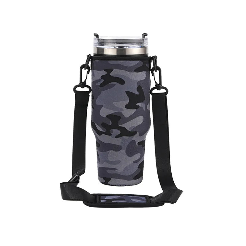 New 40oz/30oz Ice Brave Cup Set Water Cup Set Diving Material Cup Oblique Straddle Bag Stanley Cow Pattern Handle Water Bottle