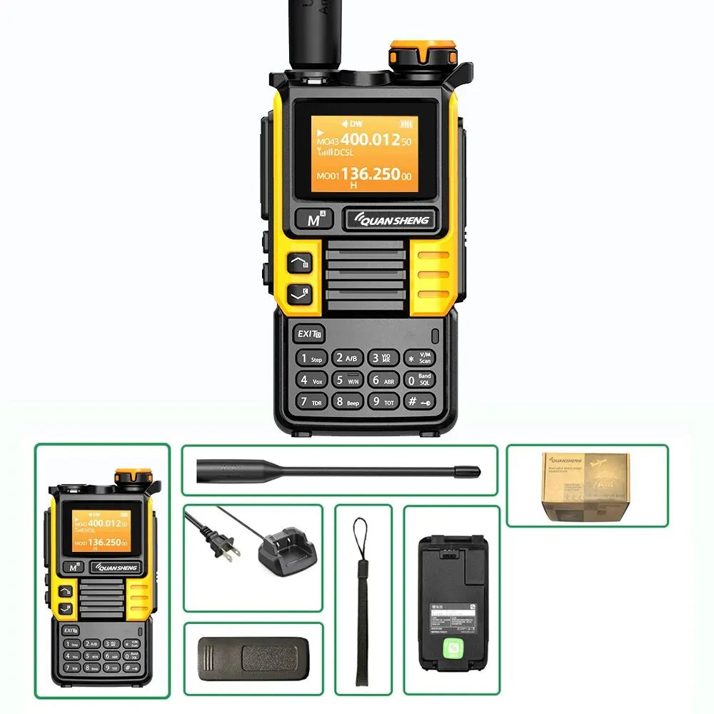 Quansheng UV-K6 Upgrade UV-K5 (99) Interphone 5W Air Band Radio Tyep C Charging UHF VHF DTMF FM Scrambler NOAA Wireless Frequenc