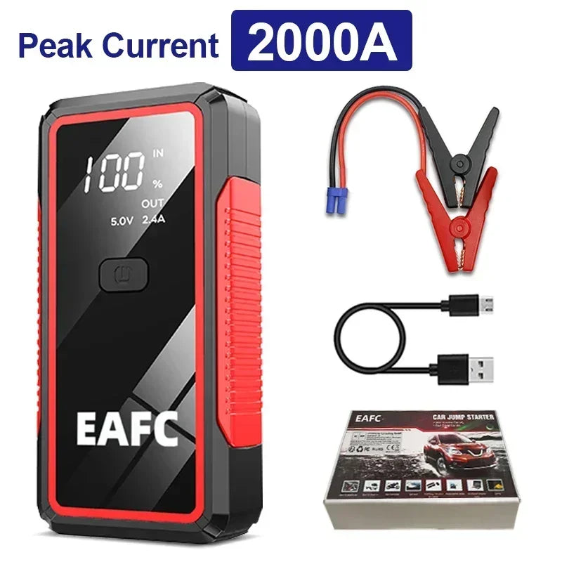 Car Jump Starter 2000A Power Bank Portable Car Battery Charger for 12V Auto Starting Device Petrol Diesel Emergency Booster