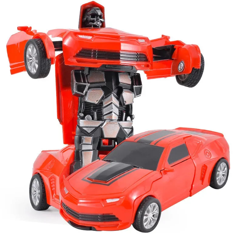 Shape-shifting toy car inertial impact one-button shape-shifting boy puzzle collision shape-shifting Autobot robot