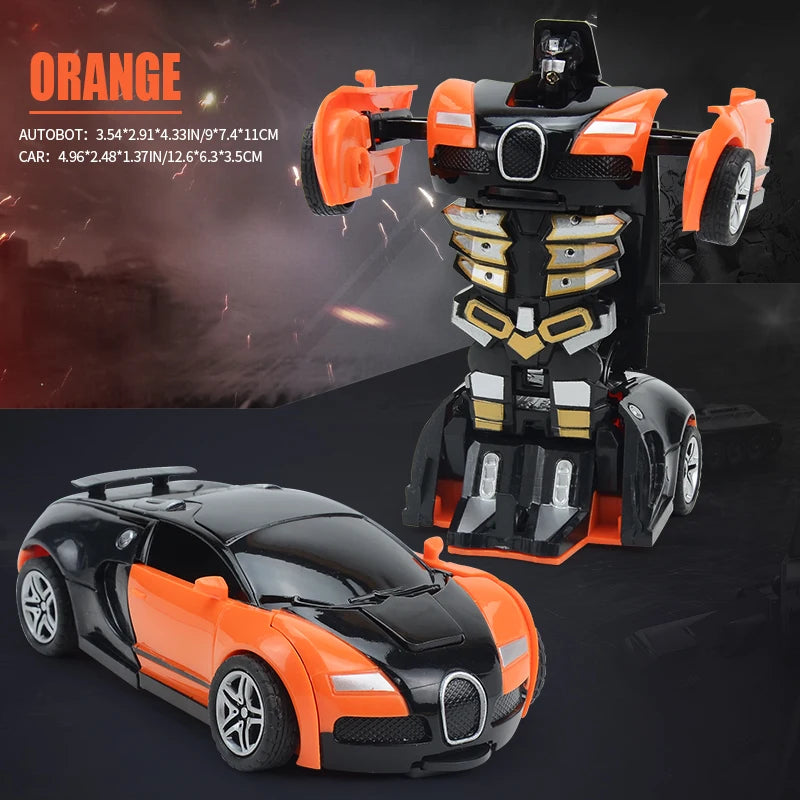 Transform CarRobot Model Car.Automatic Deformation Push and Go Car Vehicle Toy Race Car.Toys Easter Gifts for Boys