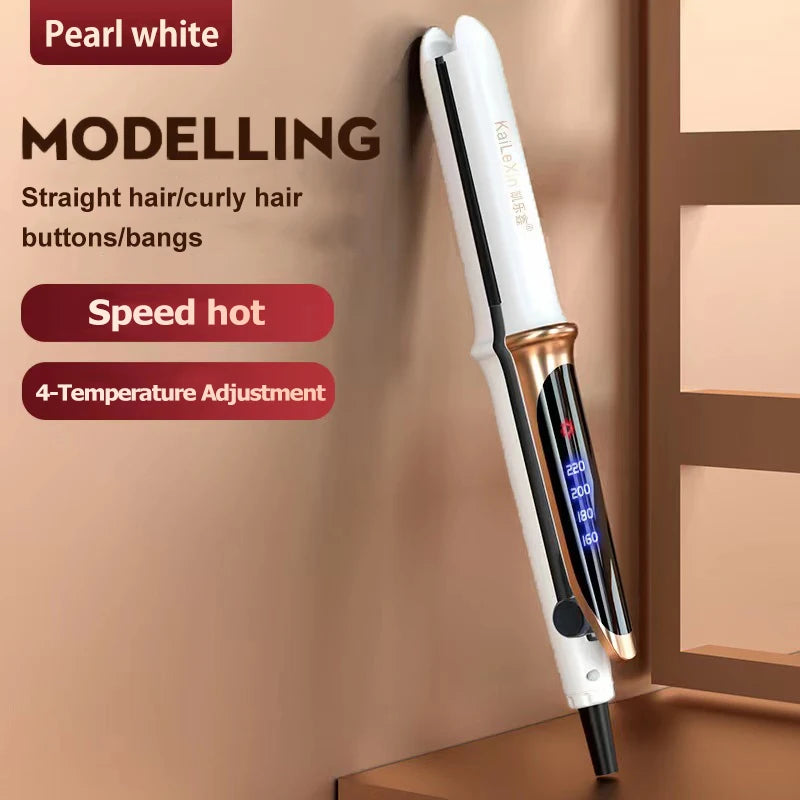 4 Gears Adjustable Temperature 2in1 Professional Flat Iron Hair Straightener Fast Warm-up Styling Tool For Wet or Dry Hair