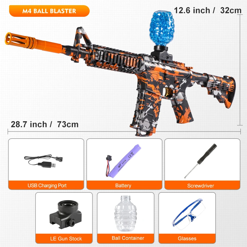 M416 Electric Blaster Gun Set, High Precision Shooting Toy, Perfect Outdoor Toy Gift for Birthday (Bullets Excluded)