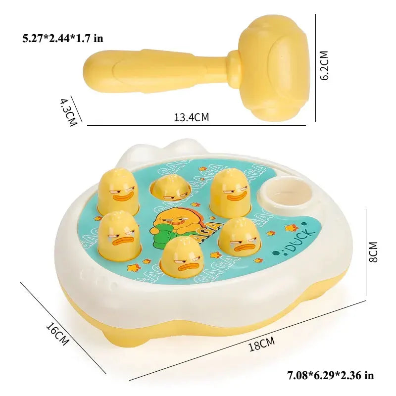 Duck/Frog/Pig Baby Toy Montessori Learning Game Educational Puzzle Gift for 12 24 Months Toddler Boy/Girl with Hammer