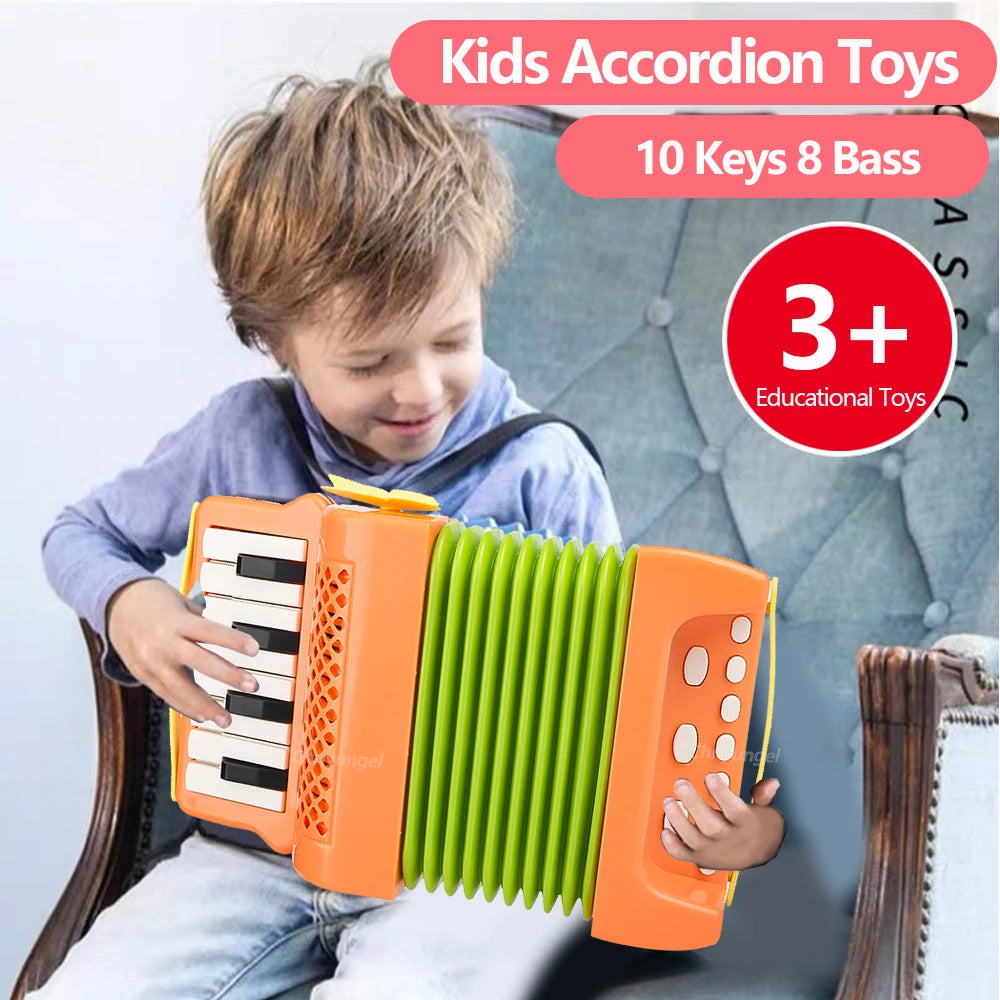 Accordion for Kids Musical Indoor and Outdoor Playing Musical Instrument Educational Toys Gifts for Toddlers Boys Girls