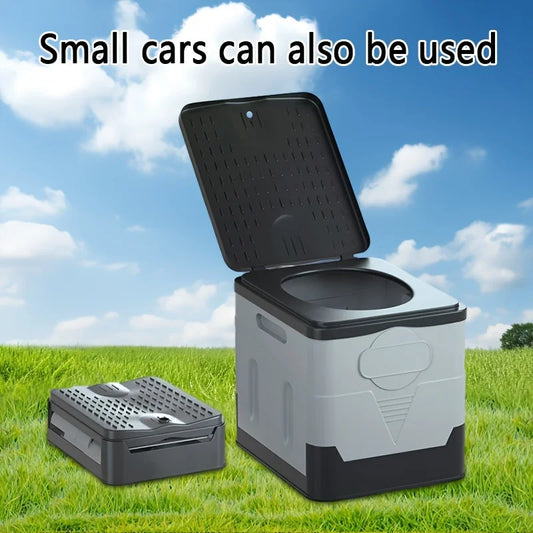 Portable Outdoor Toilet, Foldable Car Toilet for Camping Hiking Trekking, Travel, Lightweight and Easy to Carry