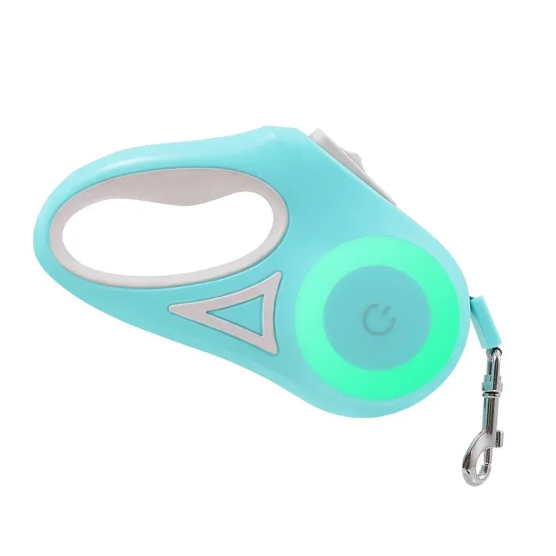 LED Luminous Dog Leash Automatic Retractable Leash for Medium Dogs Outdoor Small Pet Traction Rope Dog Accessories Pet Supplies