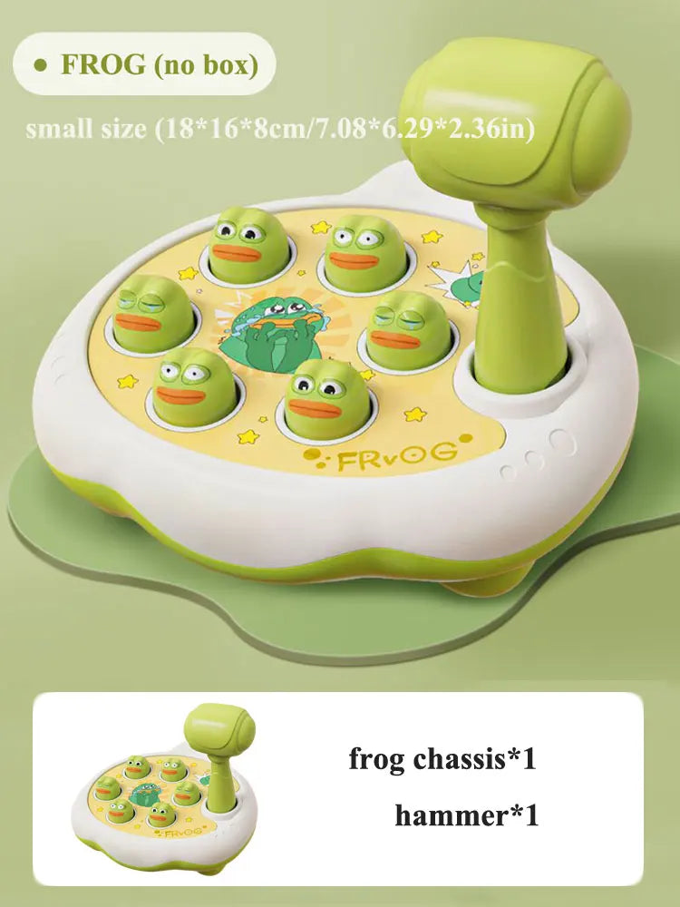 Duck/Frog/Pig Baby Toy Montessori Learning Game Educational Puzzle Gift for 12 24 Months Toddler Boy/Girl with Hammer