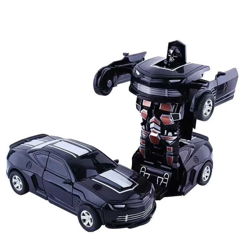 Shape-shifting toy car inertial impact one-button shape-shifting boy puzzle collision shape-shifting Autobot robot