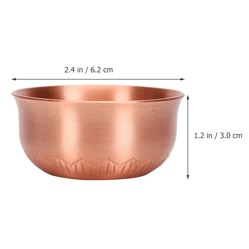 Tabletop Cup Worship Bowl Copper Teacup Exquisite Offering Cart Golden Cups