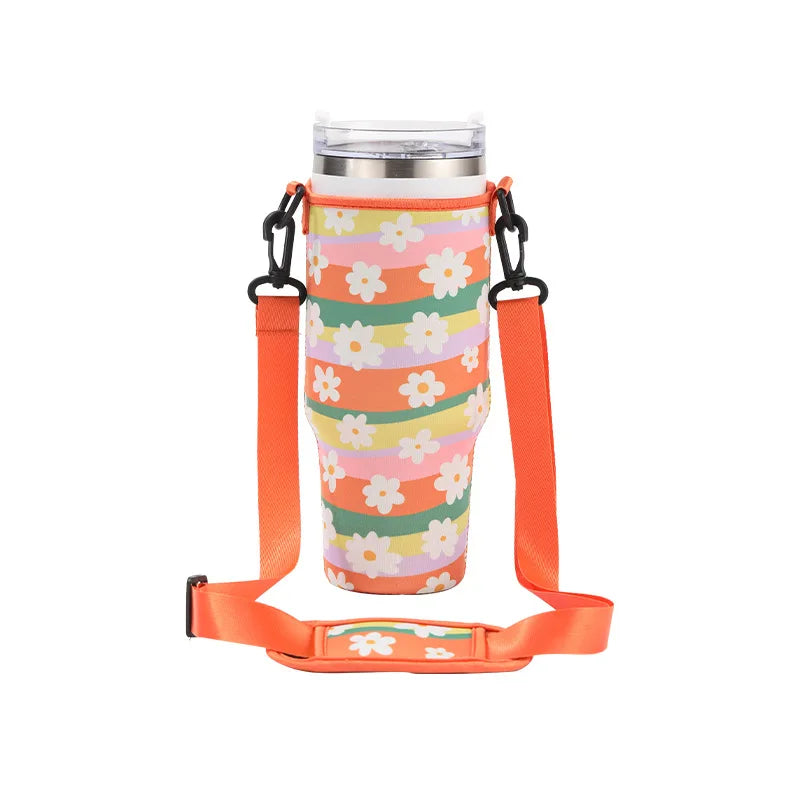 New 40oz/30oz Ice Brave Cup Set Water Cup Set Diving Material Cup Oblique Straddle Bag Stanley Cow Pattern Handle Water Bottle