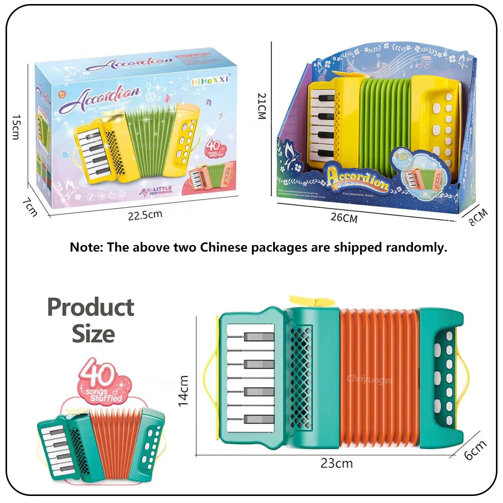 Accordion for Kids Musical Indoor and Outdoor Playing Musical Instrument Educational Toys Gifts for Toddlers Boys Girls