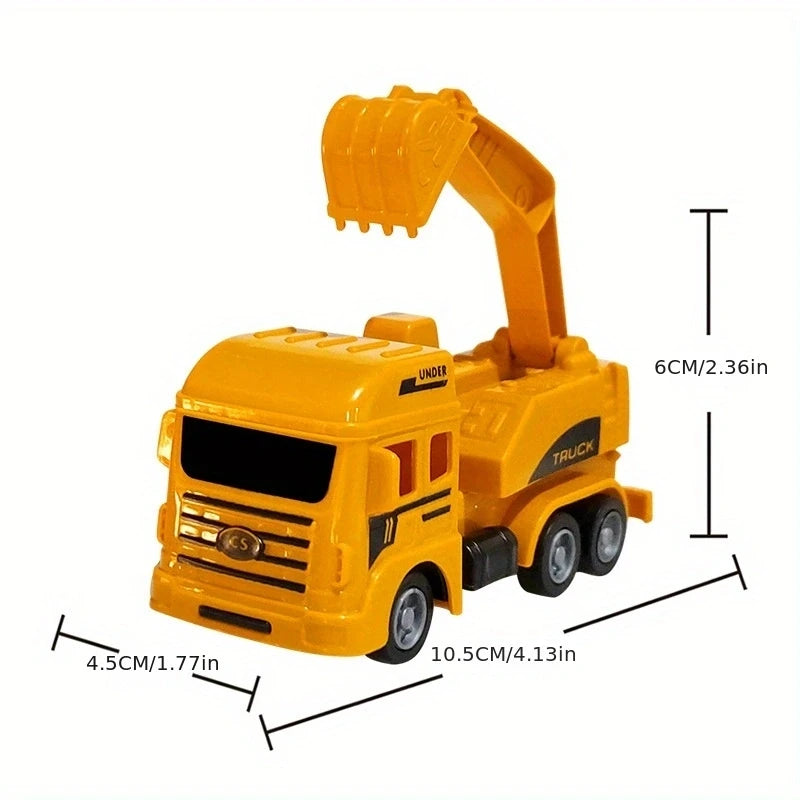 Engineering Vehicle Toys Plastic Construction Excavator Tractor Dump Fire Truck Bulldozer Models Kids Boys Mini Gifts