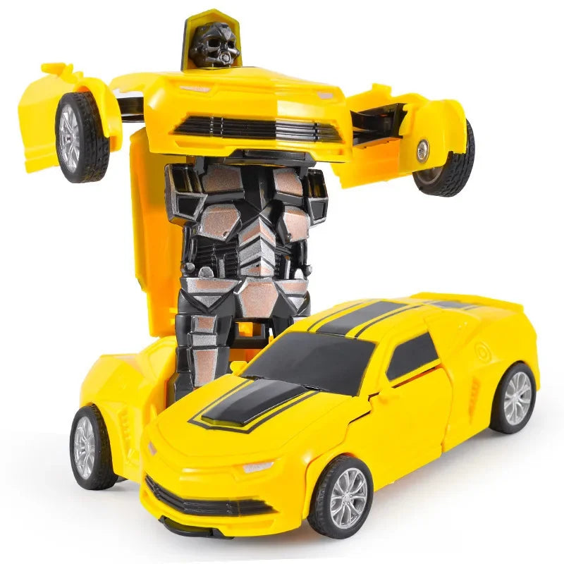 Shape-shifting toy car inertial impact one-button shape-shifting boy puzzle collision shape-shifting Autobot robot