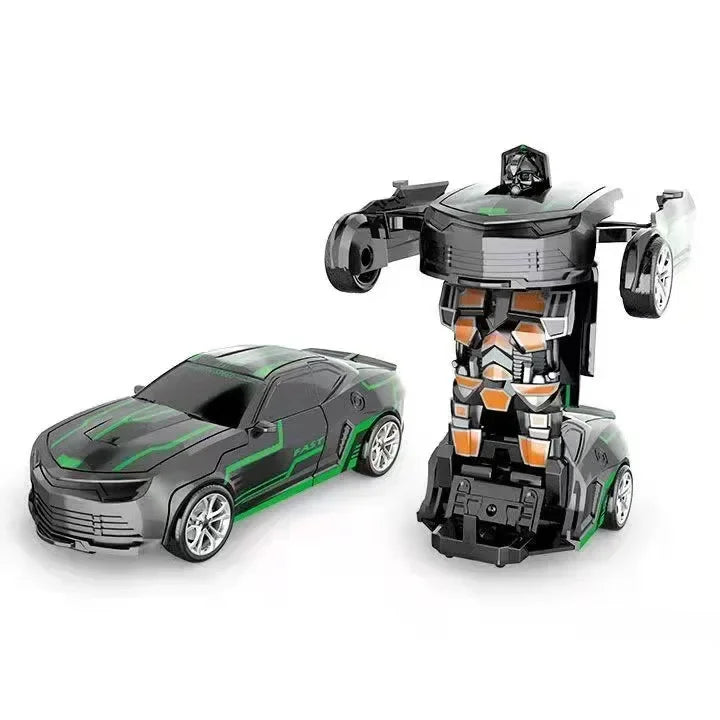 Shape-shifting toy car inertial impact one-button shape-shifting boy puzzle collision shape-shifting Autobot robot