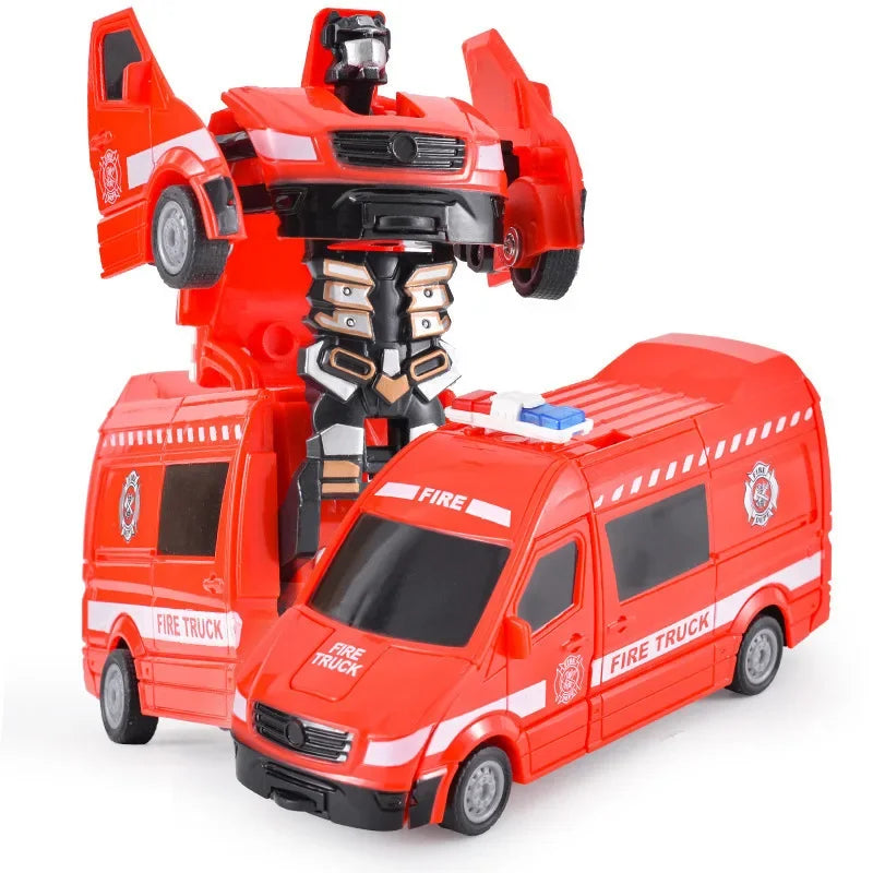 Shape-shifting toy car inertial impact one-button shape-shifting boy puzzle collision shape-shifting Autobot robot