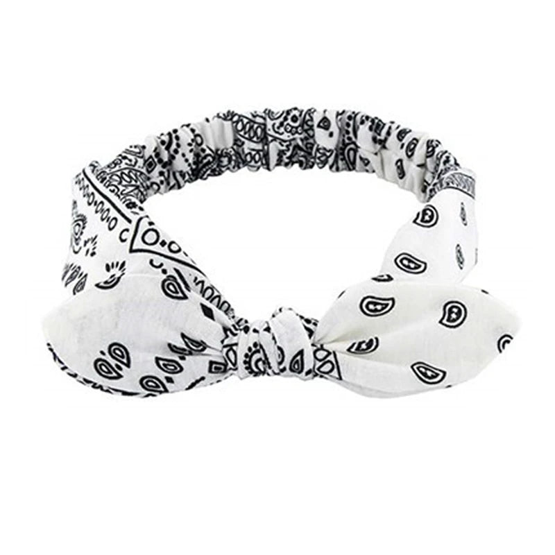 New Boho Women Soft Solid Print Headbands Vintage Cross Knot Elastic Hairbands Turban Bandanas Girls Hair Bands Hair Accessories