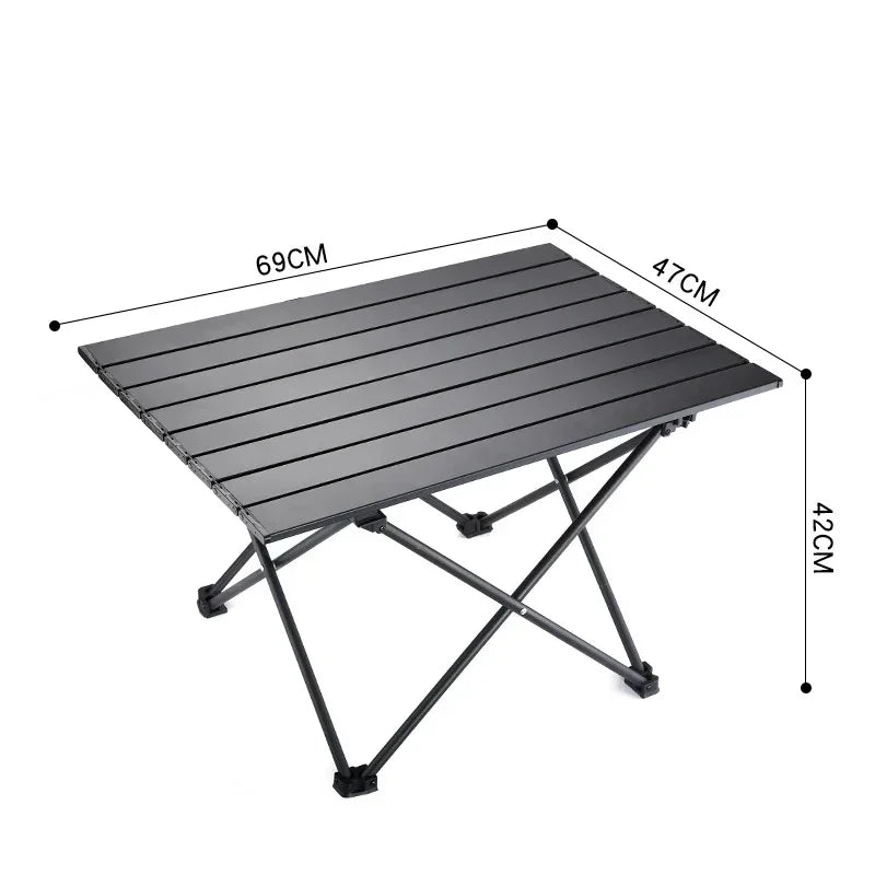 Outdoor Camping Folding Table Ultra Light Foldable Chicken Rolls Camp Fishing Table Picnic Barbecue Stall Simple Small Tables