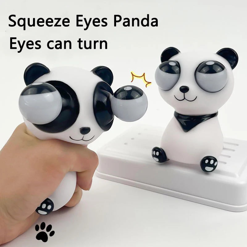 Funny Squeezing Panda Doll Eyeball Bursting Toy Kneading Green Insect Fidget Anti Stress Toys for Adult Children Interactive Toy