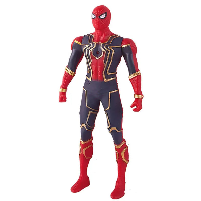 New  Marvel Spiderman Hulk Ironman Anime Action Figure Toy Christmas Gift Pvc Movable Joints Luminous Doll Collection Model Toy