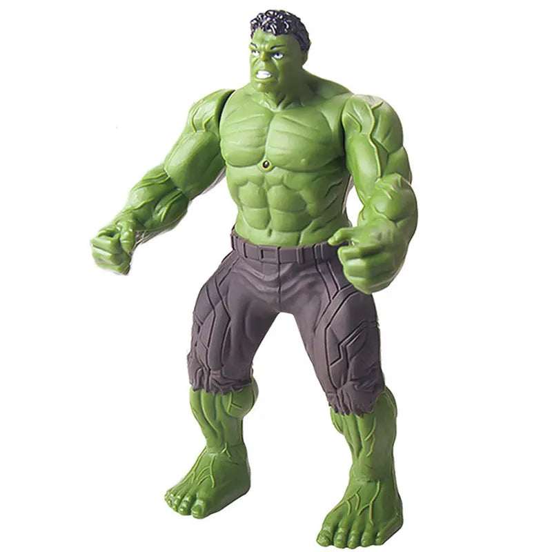 New  Marvel Spiderman Hulk Ironman Anime Action Figure Toy Christmas Gift Pvc Movable Joints Luminous Doll Collection Model Toy