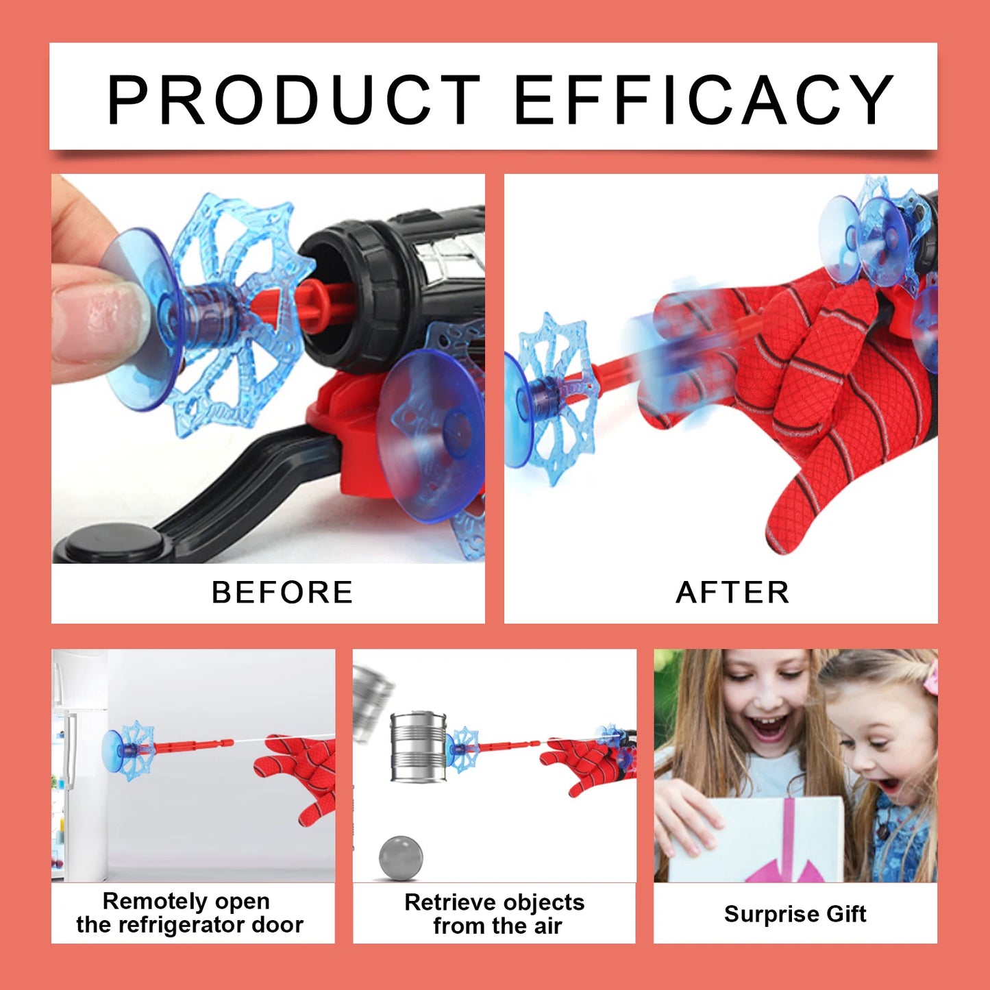 Spider Web Shooters Toy,Hero Launcher Wrist Toy Set,Children's Educational Toys,Lightweight and portable, ready for entertainmen