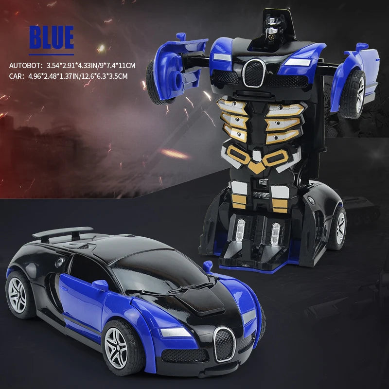 Transform CarRobot Model Car.Automatic Deformation Push and Go Car Vehicle Toy Race Car.Toys Easter Gifts for Boys