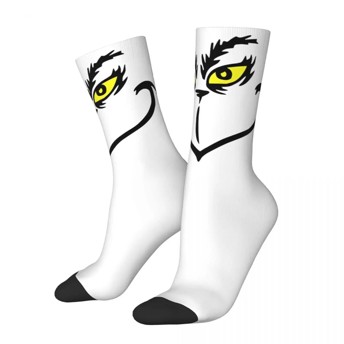 G-Grinchs Theme Design Crew Socks Product for Daily Wear Cozy Stockings