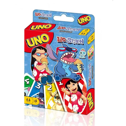 UNO Stitch Chessboard Game Anime Cartoon Kawaii Character Pattern Family Fun Entertainment UNO Card Game Christmas Gift