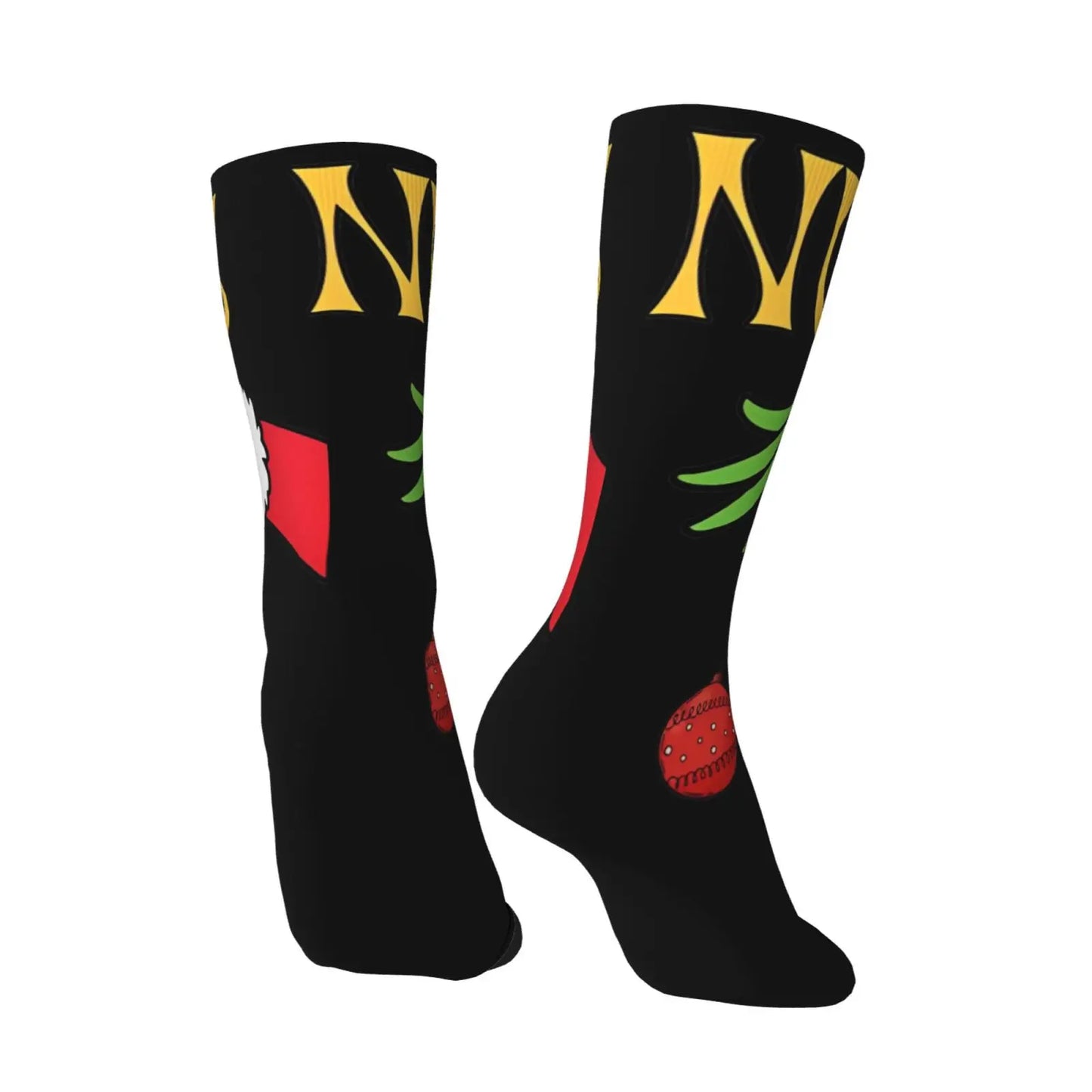 G-Grinchs Theme Design Crew Socks Product for Daily Wear Cozy Stockings