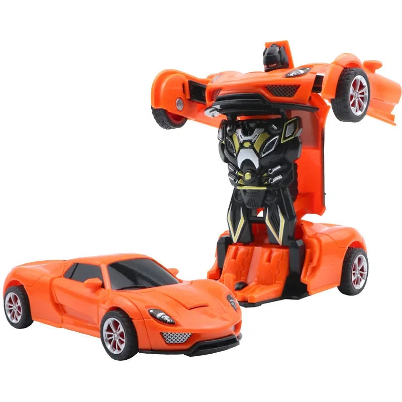 Shape-shifting toy car inertial impact one-button shape-shifting boy puzzle collision shape-shifting Autobot robot