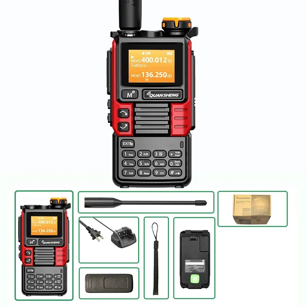 Quansheng UV-K6 Upgrade UV-K5 (99) Interphone 5W Air Band Radio Tyep C Charging UHF VHF DTMF FM Scrambler NOAA Wireless Frequenc