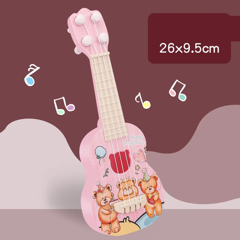 Ukulele Kids Guitar Toy Girl Boy Beginners Mini Guitar Instrument Can Play Music Simulation Toy Birthday Gift