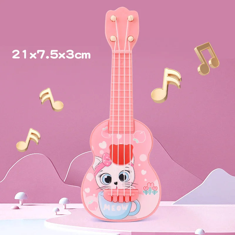 Ukulele Kids Guitar Toy Girl Boy Beginners Mini Guitar Instrument Can Play Music Simulation Toy Birthday Gift