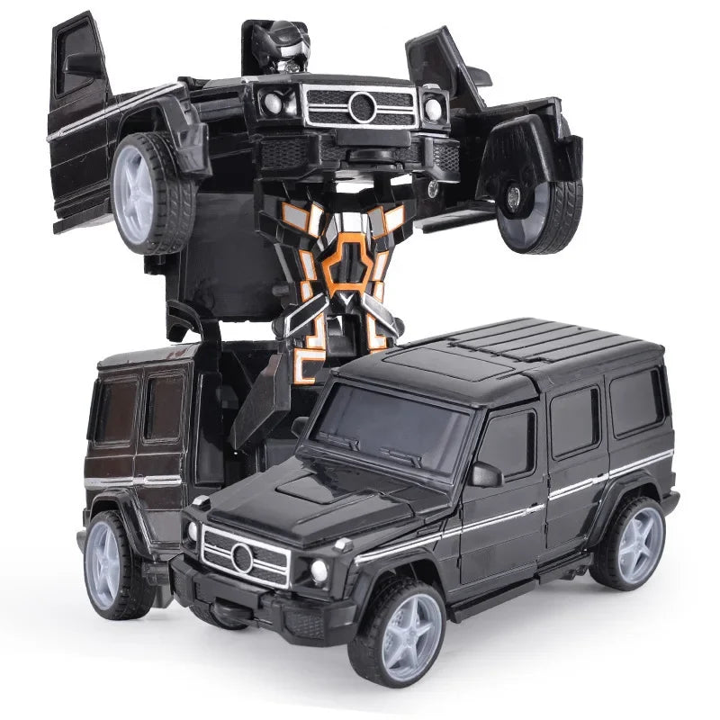 Shape-shifting toy car inertial impact one-button shape-shifting boy puzzle collision shape-shifting Autobot robot