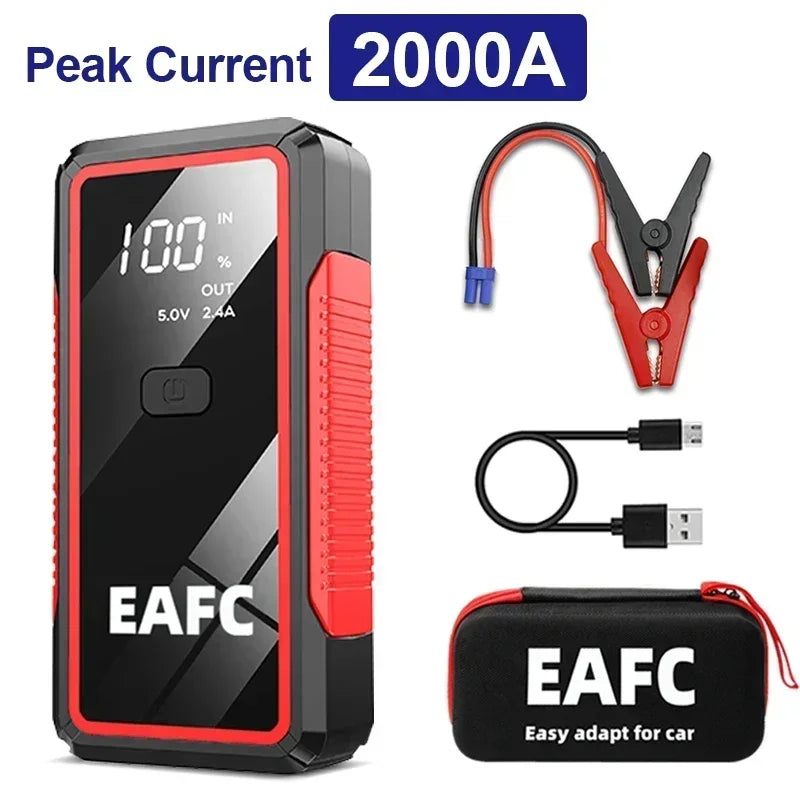 Car Jump Starter 2000A Power Bank Portable Car Battery Charger for 12V Auto Starting Device Petrol Diesel Emergency Booster