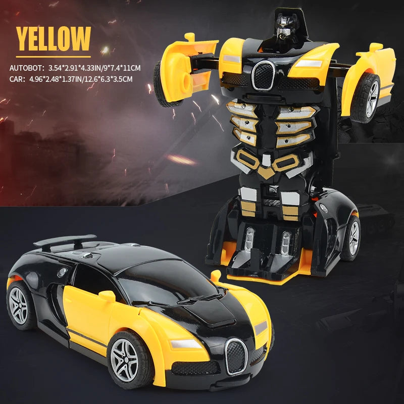 Transform CarRobot Model Car.Automatic Deformation Push and Go Car Vehicle Toy Race Car.Toys Easter Gifts for Boys