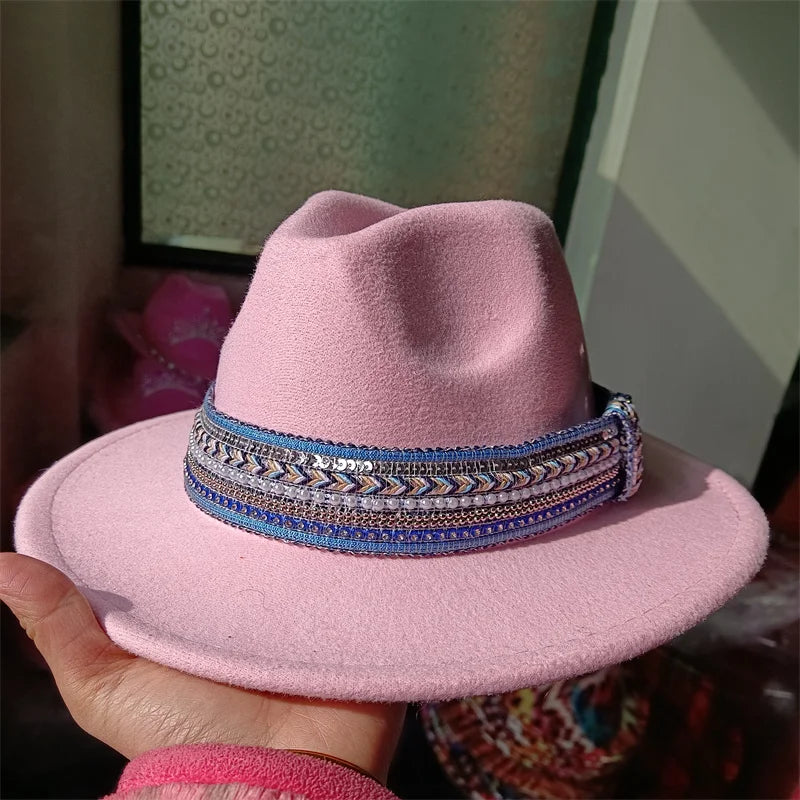 Hand sewn Fedoras  hat Irregular solid color hat panel adjustable unisex hat Fedora felt hat jazz autumn winter hat шляпа женска