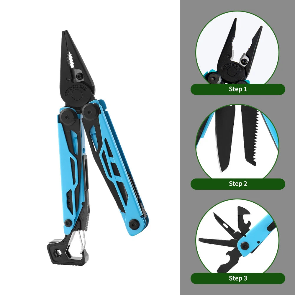 Multi-tool Pliers Camping tool EDC knife, bottle opener Outdoor hiking multi-tool screw head, father men's holiday gift