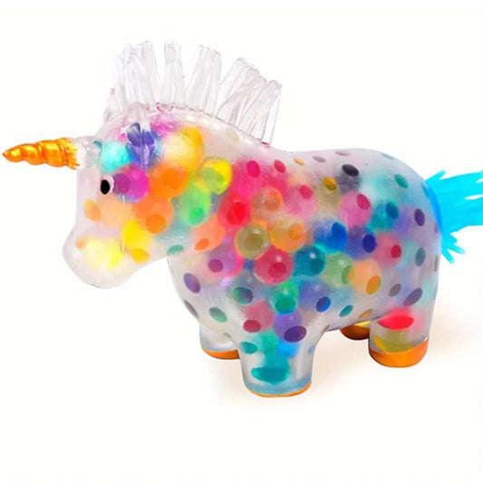 Unicorn Stress Balls Toy Heal Your Mood Unicorn Squeeze Toy Stress and Anxiety Relief Unicorn Fidget Ball Toy Colorful Gel Water