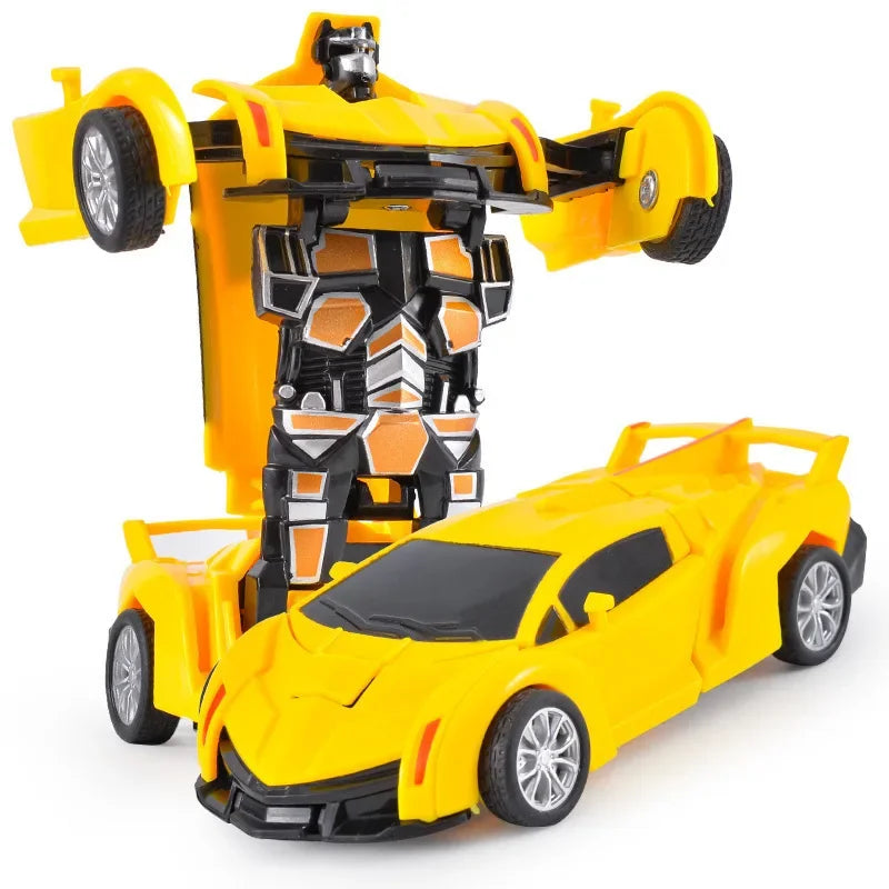 Shape-shifting toy car inertial impact one-button shape-shifting boy puzzle collision shape-shifting Autobot robot