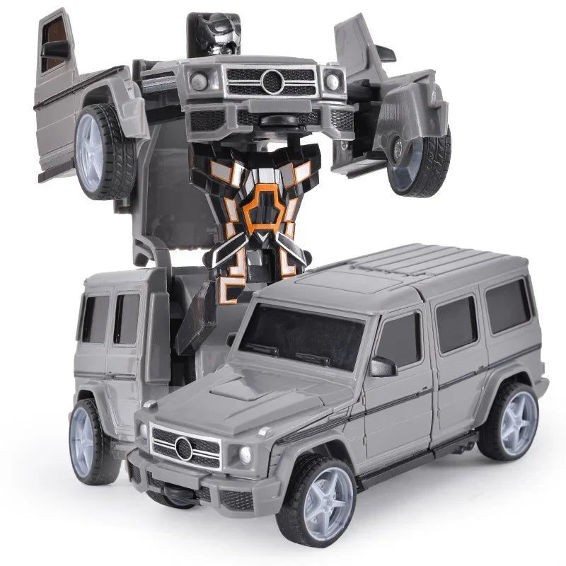 Shape-shifting toy car inertial impact one-button shape-shifting boy puzzle collision shape-shifting Autobot robot