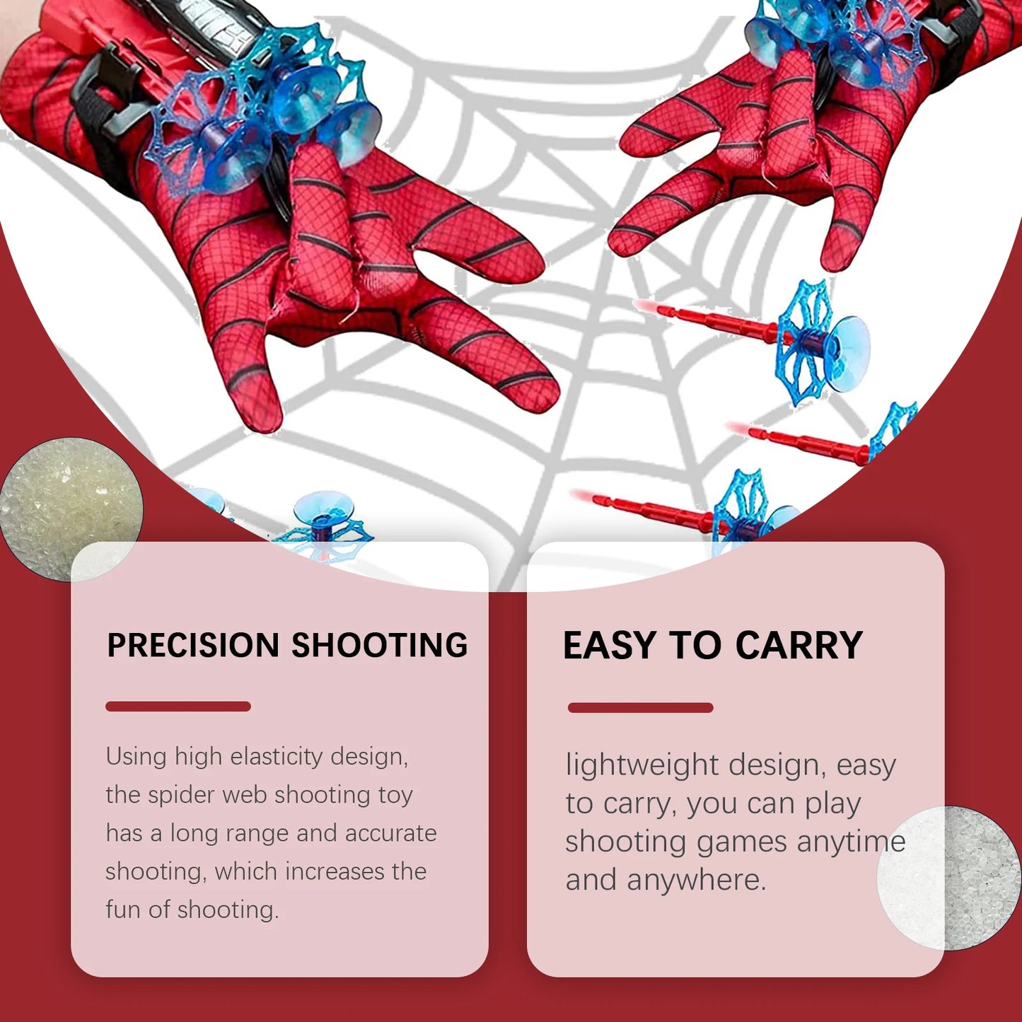 Spider Web Shooters Toy,Hero Launcher Wrist Toy Set,Children's Educational Toys,Lightweight and portable, ready for entertainmen