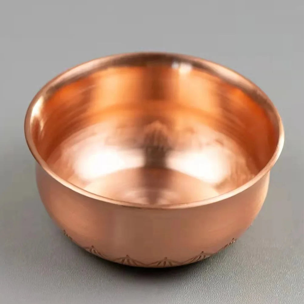 Tabletop Cup Worship Bowl Copper Teacup Exquisite Offering Cart Golden Cups